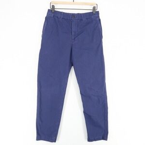 Todd Snyder Pants Mens XS Washed Blue Herringbone Twill Elastic Waist Chino‎